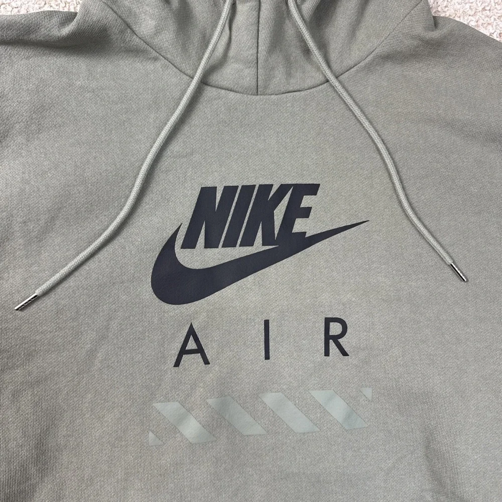 Nike Air Fleece Pull Over Hoodie Olive Green & Black HJ0273 320 Men's Size XL